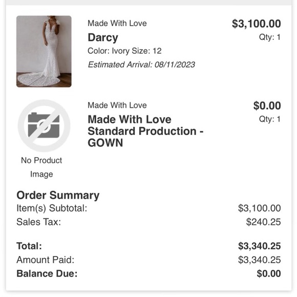 Made with love Darcy Wedding dress Gown Ivory 3D Floral Lace US Size 8 AU 12 - Picture 14 of 16